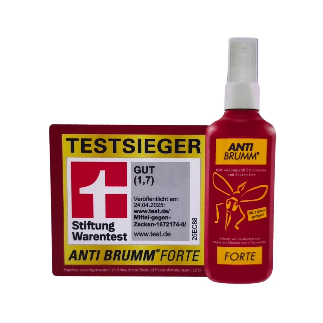 Anti Brumm Forte Pumpspray 3x 150 ml I Insekten-Repellent I effektiver Schutz gegen Mücken und Zecken I DEET I Für Fernreisen, Tropen I Spar-Set plus Pharma Perle give-away