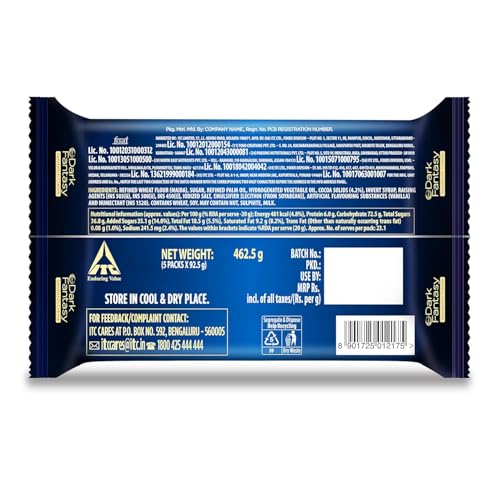Image of Sunfeast Dark Fantasy Sandwich Creme Biscuit, Vanilla, 462.5 gm