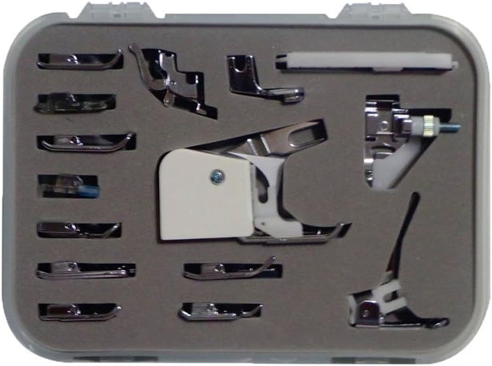 15pcs Sewing Machine Foot Feet with Carry Box For BROTHER,BABYLOCK,JANOME,ELNA,KENMORE