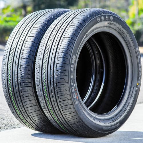 Set of 2 (TWO) Forceum Ecosa All-Season Passenger Car Touring Radial Tires-195/70R14 195/70/14 195/70-14 91H Load Range SL 4-Ply BSW Black Side Wall UTQG 400AA