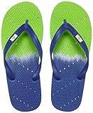 Showaflops Boys' Antimicrobial Shower & Water Sandals for Pool, Beach, Camp and Gym - Blue/Green Ombre 4/5