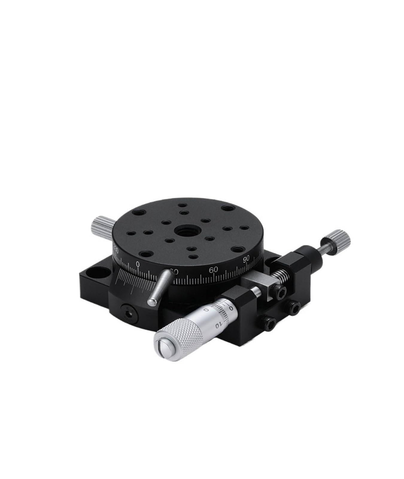 KGLHJDY Rotary Slide RSP40/60/80/125 Manual Fine Adjustment Platform Rotary Angle Indexing Plate(RSP125-R)