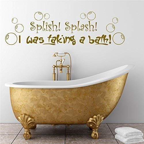 Splish Splash Bathroom Bubbles Wall Sticker Decal Transfer Mural Stencil Art WSD660, Grey Gloss, Small