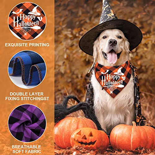 3 pack happy halloween dog bandanas classic plaid fall thanksgivng christmas xmas holiday pet bandanas scarf triangle bibs kerchief gift set costume decoration for small medium large puppy dog cat pet 3 3 pack happy halloween dog bandanas classic plaid fall thanksgivng christmas xmas holiday pet bandanas scarf triangle bibs kerchief gift set costume decoration for small medium large puppy dog cat pet - image 4