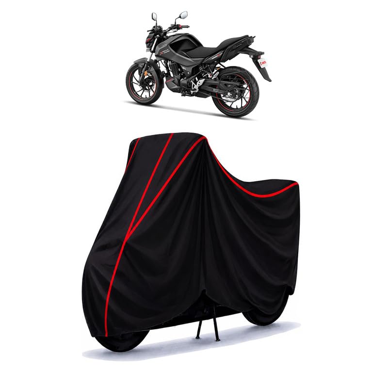 Image of Hero Xtreme 160R 2V Water Resistant Bike Cover for All Motorcycles & Rain | Heavy Duty Taffeta Fabric | UV Protection, Dustproof, Scratchproof | All Weather Two Wheeler Body Cover with Elastic Bottom