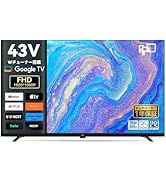 Amazon | FPD 43V型 FHD スマートGoogle TV ダブルチューナー 音声