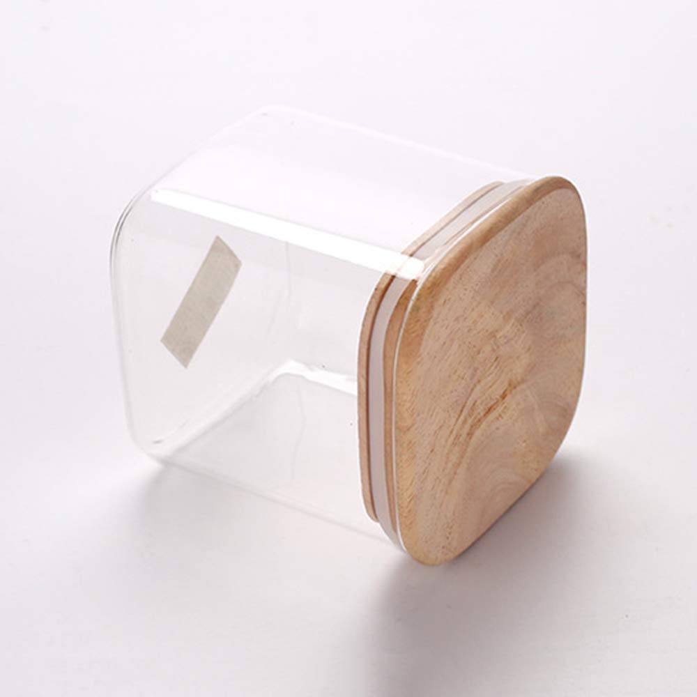 Botes de Cristal con Tapa - Conjunto de 3, Tarro de Cristal Sellado Recipiente Hermético Transparente Envase para Pasta, Conservas, Café, Alimentos, Transparent