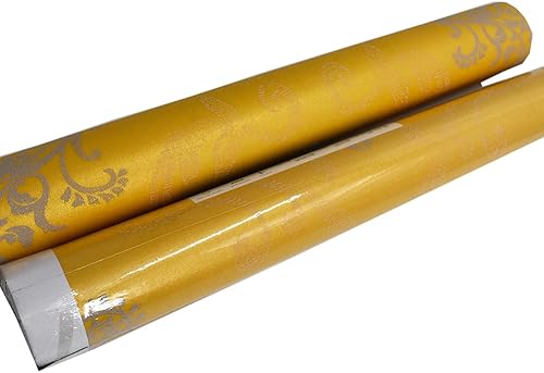 Miniatura 9 de Q QIHANG Papel tapiz grueso 3D de damasco de estilo europeo de damasco con efecto de bronce para dormitorio, sala de estar, TV, fondo de pantalla