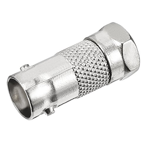 uxcell Adaptador Conector BSP F Macho a BNC Hembra Plateado miniatura 3
