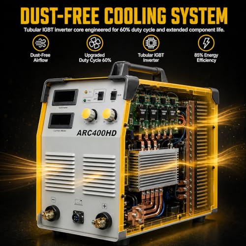 Image of 400 HD Heavy-Duty Welding Machine, 3-Phase ARC Welder, 400A Output, Tubular IGBT Technology, Anti-Stick & VRD, Supports 1.6-4.0mm Electrodes, Industrial Inverter Welder