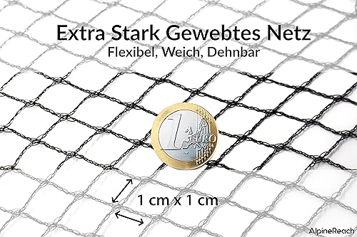 AlpineReach 4,5m x 6m Teichnetz Feinmaschig (10x10mm) Extra Stark Gewebtes Netz, Vogelschutznetz, Vogelnetz, Katzennetz, Schützt Koifische vor Blaureihern, Fischreiher, Vögeln, Blätter, UV beständig