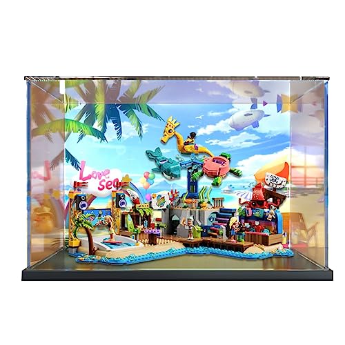 Caixa de exibição acrílica para LEGO 41737 Friends Beach Parque de Diversões, caixa de exibição, cai
