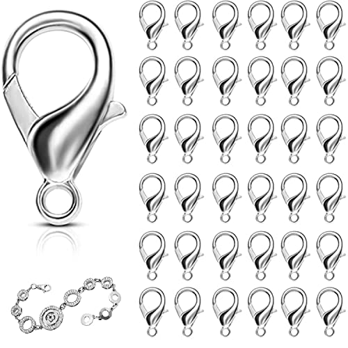 100 Pièces Fermoirs en Acier Inoxydable, Fermoirs pour Homard, Acier Inoxydable Couleur Fermoirs, Fermoirs à Griffes de Homard, pour DIY Artisanat Fabrication Fermoirs Attache Bracelet Cover