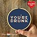 You're Drunk Mini Premium Cross Stitch Kit - Everything Included - 4 Inch Hoop, Needle, DMC Thread, Navy Blue Fabric, and Easy-to-Follow Instructions