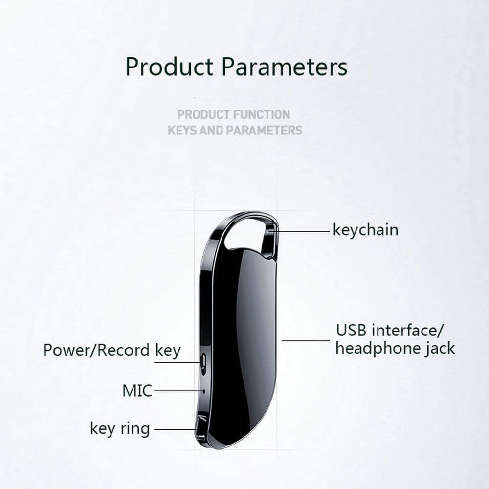 MAYUMI V11 Audio Recorder Keychain 32 GB Inbuilt Memory | HD 4K Voice Activated Recording Device with Triple Noise Reduction | Password Protection 4