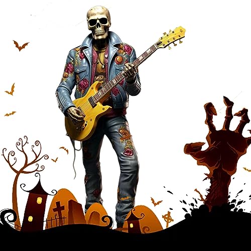Groupe Rock Squelette – Statue Squelette Amusante Unique, Décor Squelette en Résine Statue du Jour des Morts Figurine Groupe Rock, Squelette d’halloween - Les Beatles, Paul McCartney, John Lennon, RIngo Starr, George Harrison Groupe Rock Squelette – Statue Squelette Amusante Unique, Décor Squelette en Résine Statue du Jour des Morts Figurine Groupe Rock, Squelette d'halloween