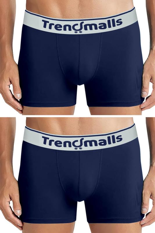 trendmalls Men's Birla Micromodal Regular Fit Solid Antimicrobial Trunks with No Marks Waistband (Pack of 2)-picture-15