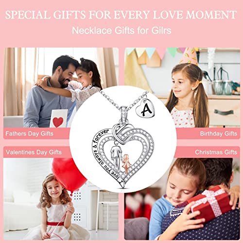Iefil-Gifts-for-Daughter-from-Dad-925-Sterling-Silver-Heart-Pendant-Initial-Necklace-Daughter-Gifts-from-Dad-Christmas-Birthday-Gifts-for-Daughter-Jewelry-Gifts