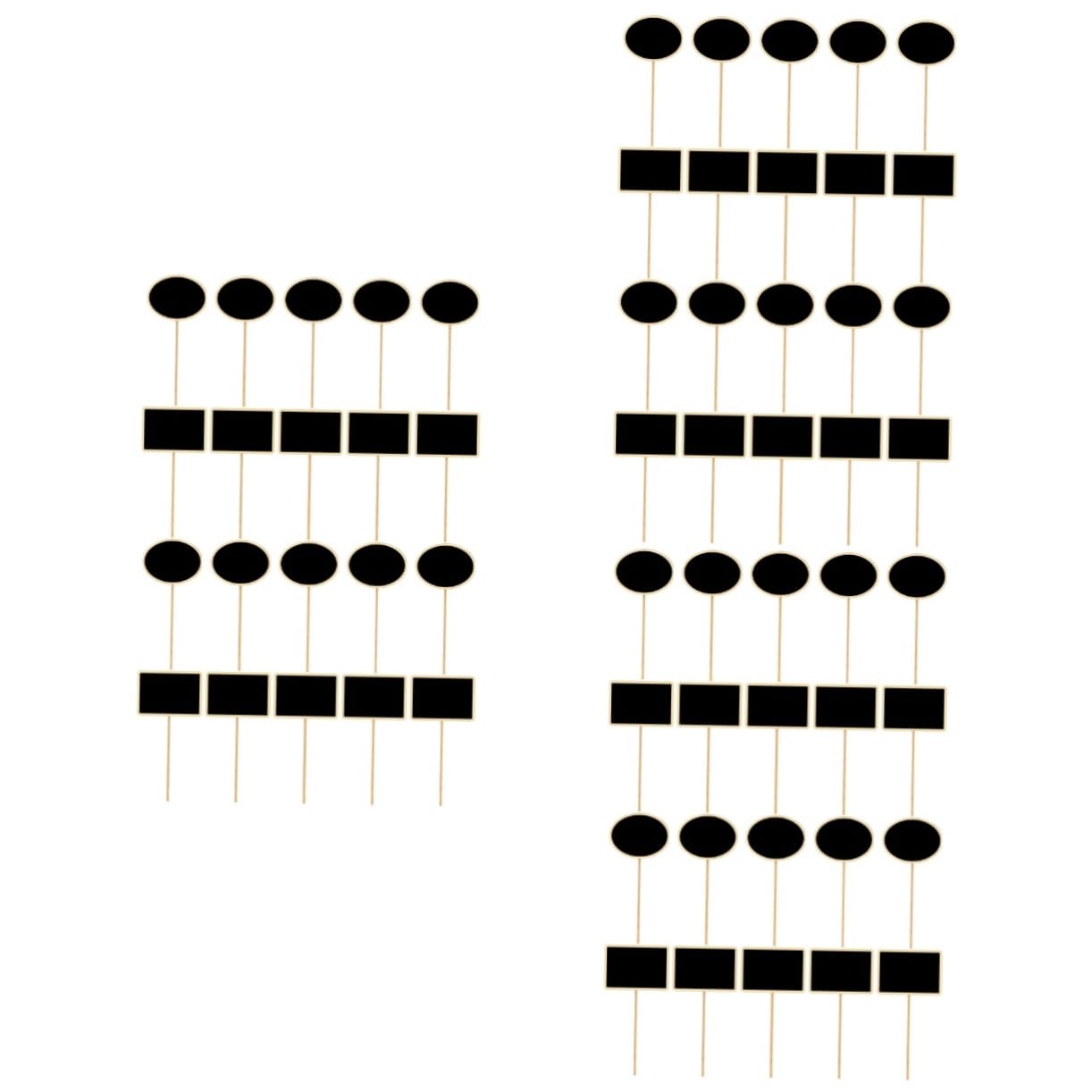 BESPORTBLE 3 Set Di Etichette Per Piante Grasse Da Giardino Picchetti in Legno Per Piante Facili Da Scrivere Identificazione Per Giardinieri 20 Pezzi*3