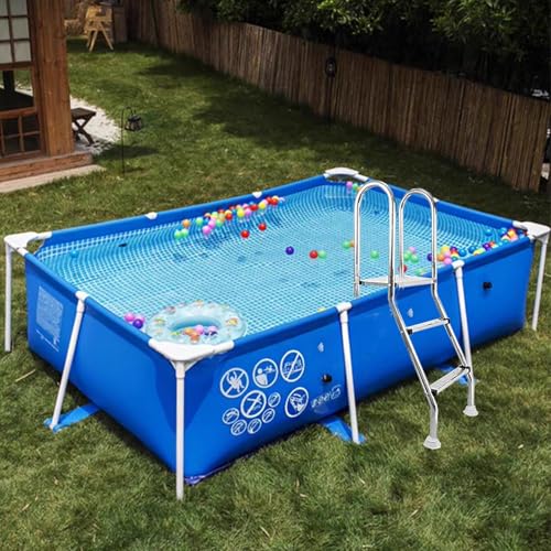 Escalera para piscina elevada de 2 peldaños en acero inoxidable 304 miniatura 6