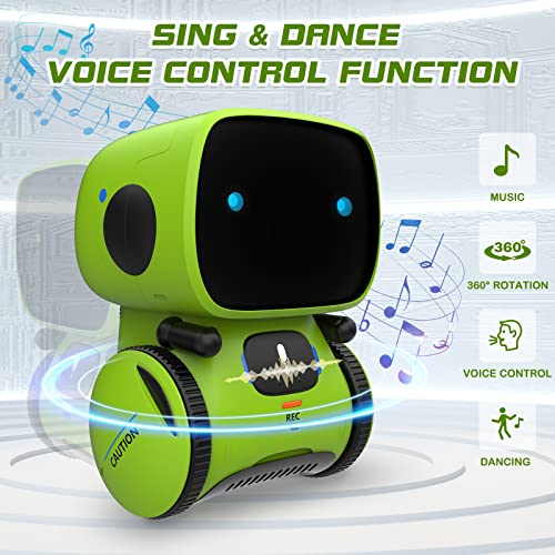 Gilobaby Interactive Kids Robot Toy: Smart Talking Companion, Voice & Touch Control, Singing, Dancing, Ages 3+ (Green) #TOP3