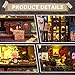 Flever Dollhouse Miniature DIY House Kit Creative Room with Furniture for Romantic Artwork Gift (Holo Magic City)