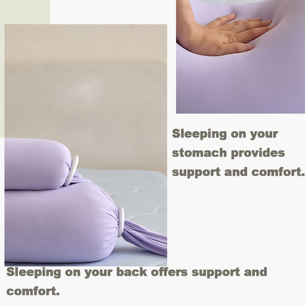 Body Pillow for Adults, Full Bodypilllow for Sleeping, Long Round Cervical Pillow, Bolster Pillow, Side Sleeper Bodypillow with Cover Comfort Pregnancy Maternity Soft Support,Gray,L