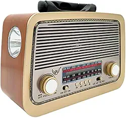 Rádio Vintage Am Fm Sw Usb Pen Drive Aux P2 Bluetooth