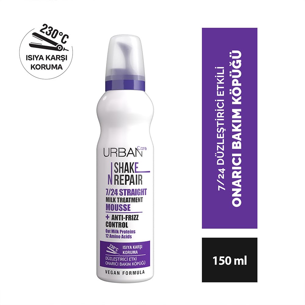 Urban Care Shake N Repair 7/24 Düzleştirici Etkili Saç Bakım Köpüğü, 150 Mililitre, Vegan