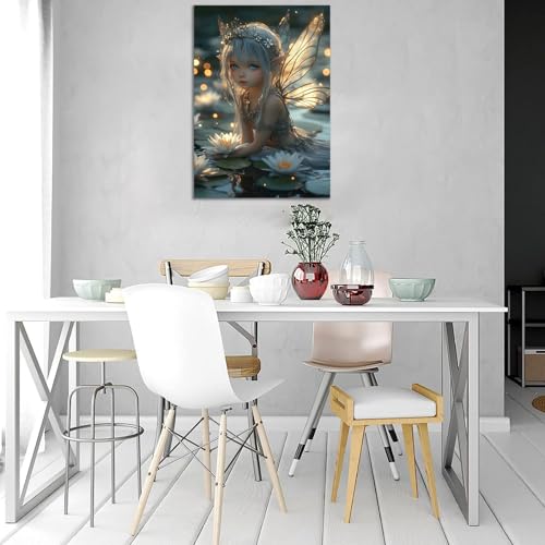 Grande impression murale esthétique TERUEA fée rétro beige grand format - 2