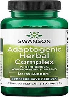 Swanson Premium Rhodiola Ashwagandha Ginseng Complex 60 Caps