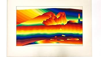 現代美術　靉嘔（アイオー）直筆サイン『うま』シルクスクリーン 1218R 靉嘔 AY-O(アイオウ）「いのち」シルクスクリーン 直筆サイン