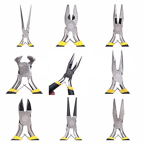 CUCU RANERN New Jewellery Making Tools Beading Pliers Round Flat Wire Side Cutters Kit Set Size 7