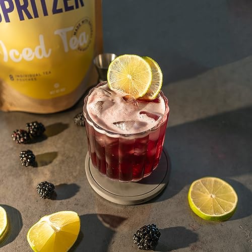 Blackberry Spritzer Lemonade Iced Tea Made With Hibiscus And Lemon Myrtle - Caffeine Free - 8 Individual 1Oz Filter Pouch Tea Bags, Each Yields 60Oz Of Tea - Packed In Resealable Kraft Bag #TOP4