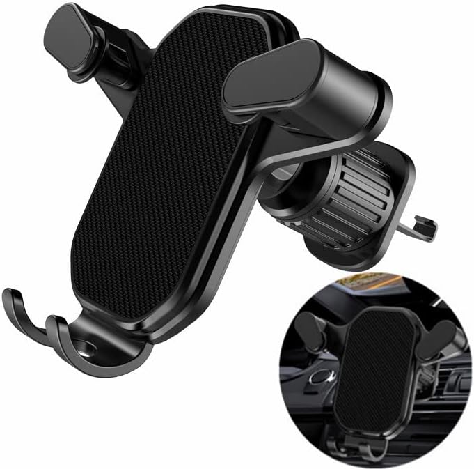 RIWPKFH Soporte de teléfono para automóvil, rotación de 360, soporte de clip de extensión de ventilación de coche, soporte para teléfono celular,
