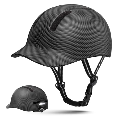 Shinmax Fahrradhelm für Damen und Herren, Einstellbarer Helm mit Visier & Sonnenschutz, Leicht & Belüftet für Urban Pendler Stadt & Rennrad (Kohlefaser-Gitter, L:55-60cm) Shinmax Fahrradhelm für Damen und Herren, Einstellbarer Helm mit Visier & Sonnenschutz, Leicht & Belüftet für Urban Pendler Stadt & Rennrad (Kohlefaser-Gitter, L:55-60cm)