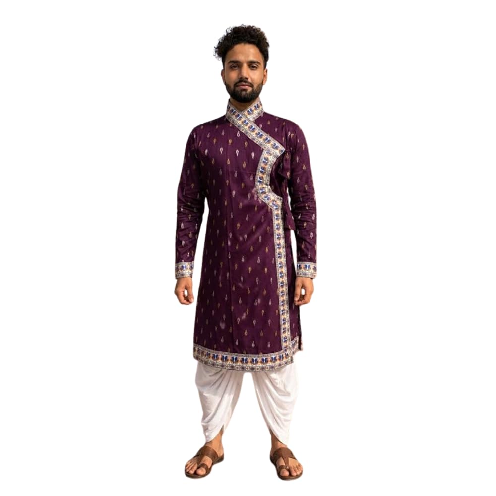 Pure Cotton Border Design Half Sleeve Bagalbandhi for Men | Traditional Ethnic Wear Kurta Style | Comfortable Festive & Casual Wear-picture-55