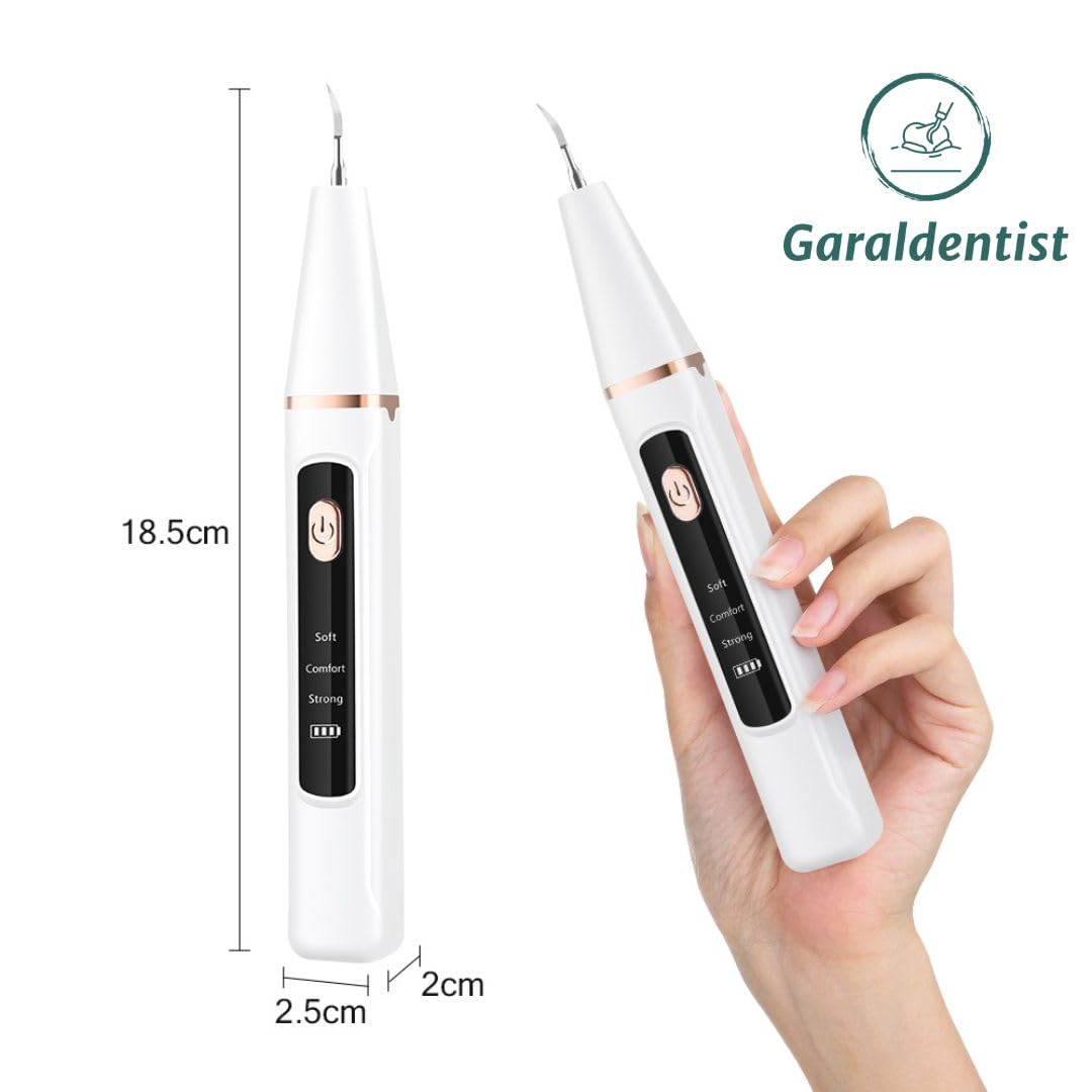 Kit Garaldentist De Limpieza Dental Para Sarro, Cepillo Dental Ultrasonico Portatil Para Limpieza Profunda, 2 Puntas Distintas, Con Luz Led, Ideal Para Tu Mascota