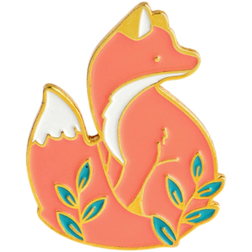 Animal Broche Pin Pins de Esmalte Fox para Ropa Clip Decorativo Joyería de única