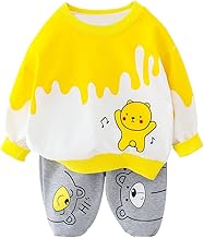 Googogaaga Boy's Cotton Full Sleeves Sweatshirt with Pant Set in Yellow Color