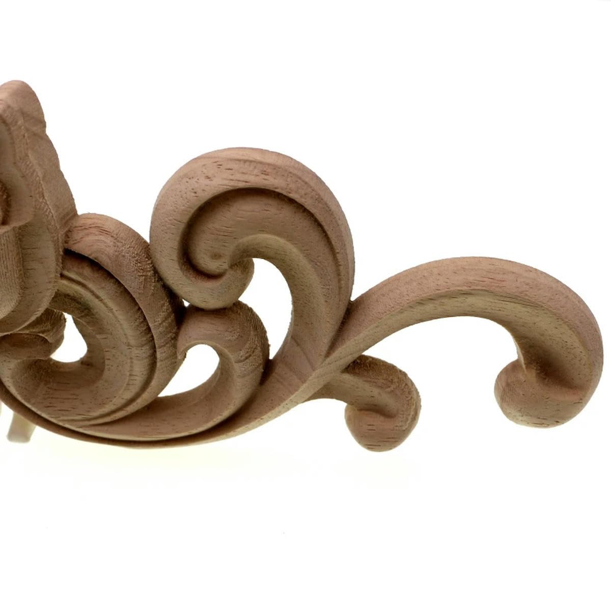 Drewniane rzeźbione meble aplikacja retro Escultura Em Madeira Canto Do Decalque aplikacja Moldura Da Porta Decorar Parede Decorativas 2 szt. 42,5 * 12,5 cm