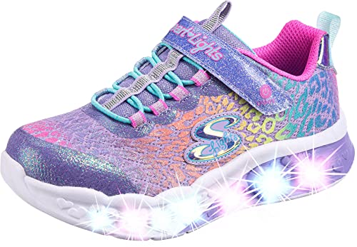 Skechers Girls Sport Lighted - Flutter Heart Lights - Loves Wild 302314l (Little Kid/Big Kid) Sneaker