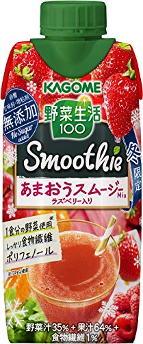 カゴメ 野菜生活100Smoothie(スムージー) あまおうMixラズベリー入330ml ×12本