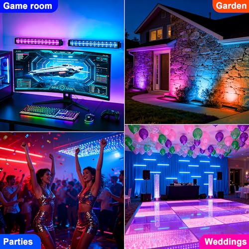 Projecteur Led RGB Barre 30W extérieur avec télécommande 360° - 7