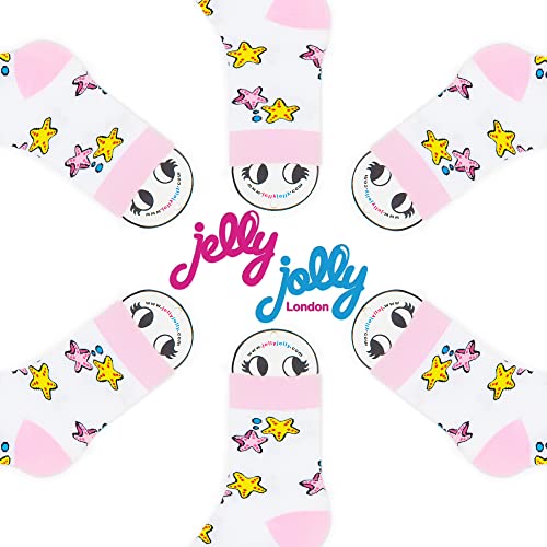 Jelly Jolly Unisex Socks - Starfish Socks - Gift Socks - Sizes UK: 2 to 10 - EU: 35 to 43, Multi - Image 3