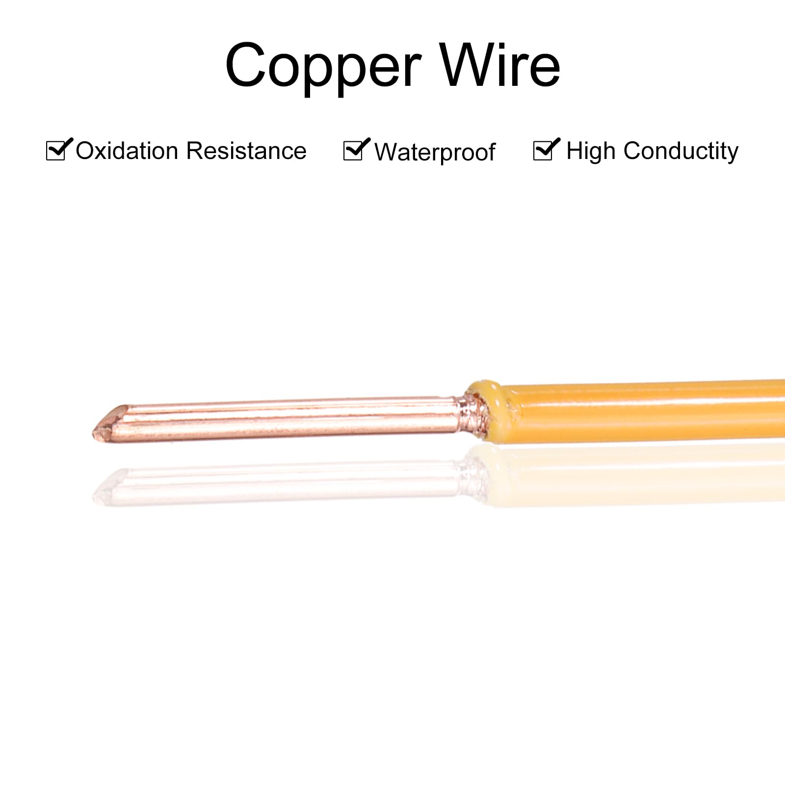 QUARKZMAN Cable Eléctrico Aislado De Cobre Sólido De 75 Pies Calibre 12 AWG Cable De Conexión THHN Para Uso Residencial Industrial Y De Puesta Para 600 Voltios Listado UL Naranja