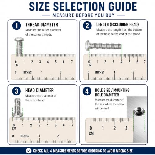 Image of By inchVP INDUSTRIES inch (Pcs-15) 1 /4 inchx3 /4 inch Carriage Bolts Round Head Square Neck, High Strength Steel Fasteners for Furniture, Door Fittings, Wood Board Joining, Cabinets, Cupboards, Chairs & Beds