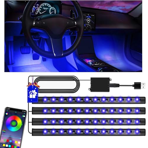 LED Interior Car Lights for Men & Women, USB Powered Atmosphere Strip Lights with APP Control, Music Sync, Multi-Color Car Decoration, Universal Auto Lighting Kit for Cars, Trucks