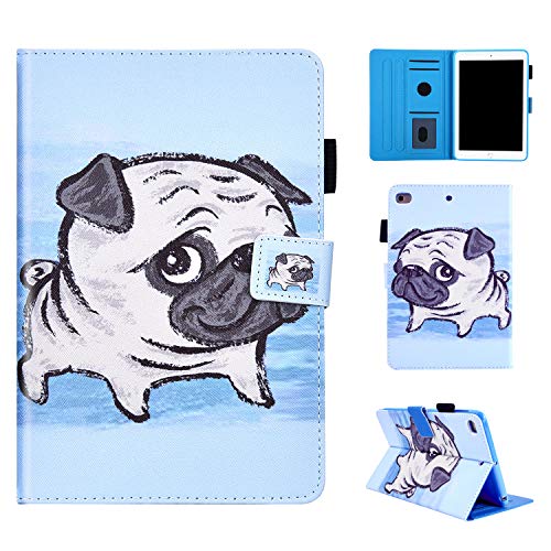 Robinsoni Case Compatible with iPad Mini 1/2 / 3/4 / 5 PU Leather Case Cute Cartoon Printed Aminal Cover Auto Sleep/Wake Kickstand Card Holder Tablet Case Folio Flip Magnetic Closure Case,Dog