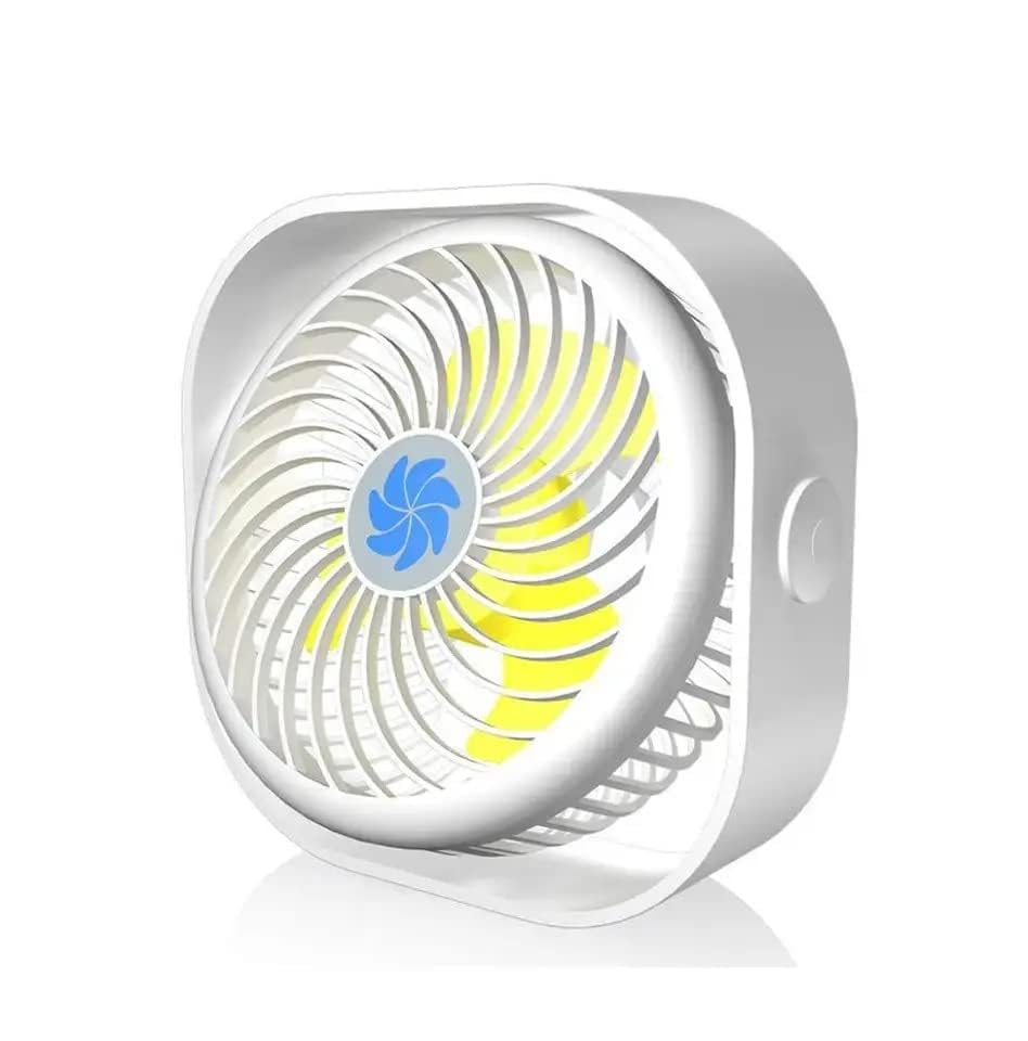 Image of Small Desk Fan, Portable 3-Speed Table Cooling Fan with Quiet Operation, Multicolor (DF-1)